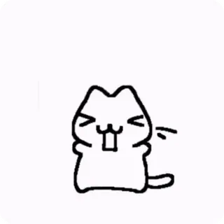 🥳 6351842e chat, mignon, animal, dessin animé, illustration, gribouillage telegram sticker