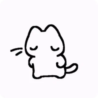 💃 89858fe8 chat, animal, mignon, kawaii, dessin animé, autocollant, gribouillage telegram sticker