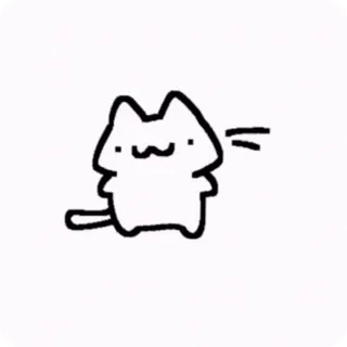 🤓 93d9868e chat, mignon, simple, dessin animé, animal, autocollant, gribouillage telegram sticker