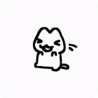 😂 ad0c43f3 chat, animal, mignon, autocollant, gribouillage, kawaii telegram sticker