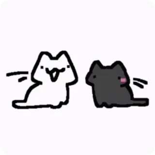😄 d8c58c13 chat, mignon, dessin animé, animaux, chats telegram sticker