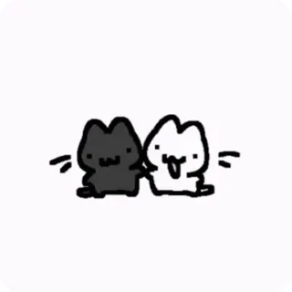 👥 fe310c4a chats, mignon, animaux, gribouillage, kawaii, dessin animé, autocollant telegram sticker