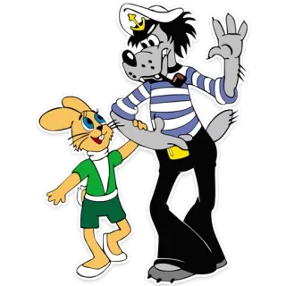 👫 417bacca Cartone animato, Lupo, Lepre, Russo, Sovietico, Animazione telegram sticker