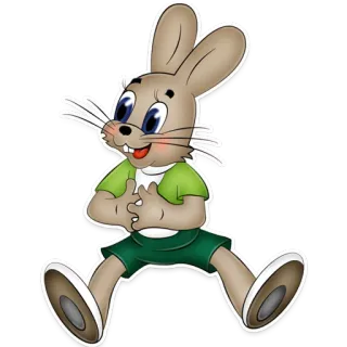 😃 8ef97f82 coniglio, cartone animato, animale, lepre, carino telegram sticker