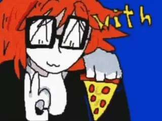 😊 28cb0d42 with pizza, nourriture, dessin animé, manger, ok whatsapp sticker