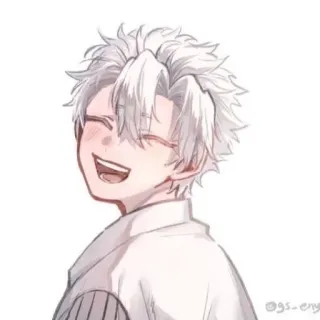 🤍 cb987c4b anime, mangá, sorrindo, menino, arte telegram sticker