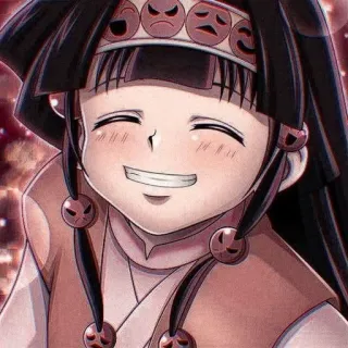 ⛓️ ea326005 Alluka Zoldyck Hunter x Hunter anime, manga, hunter x hunter, alluka zoldyck, character, smiling telegram sticker