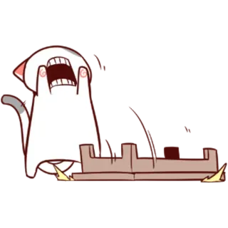 🤬 1409bc58 gato, chorando, triste, desenho animado, animal, emoção, meme telegram sticker