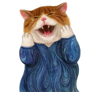 😱 6351613b แมว, สัตว์, ร้องไห้, หัวเราะ telegram sticker