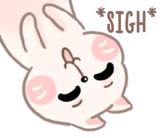 😌 4e2586b5 Yuck królik, słodki, fu, zniesmaczony, naklejka, emoji, zwierzę telegram sticker