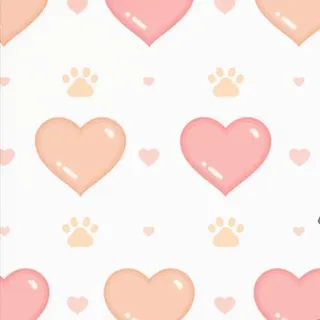 🤔 b54405bd Herz, Pfotenabdruck, Liebe, Muster, süß, kawaii telegram sticker