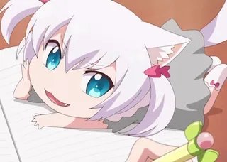👀 f81c2875 Anime, Katzenmädchen, Süß, Cartoon, Fiktive Figur telegram sticker