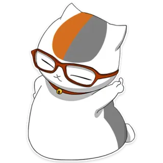 🤓 36a8e4f2 kucing, kacamata, jari tengah, kasar, menyinggung, stiker whatsapp sticker