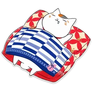 😴 524839c0 kucing, tidur, bantal, selimut, lucu, binatang whatsapp sticker