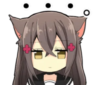 😒 78ffc749 Anime, Ragazza gatto, Chibi, Carino telegram sticker