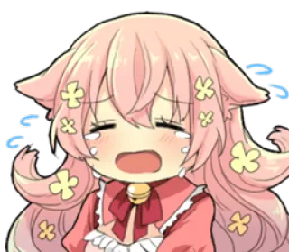 😭 a4eed7dd Anime, Catgirl, Piangere, Triste, Chibi, Kawaii telegram sticker