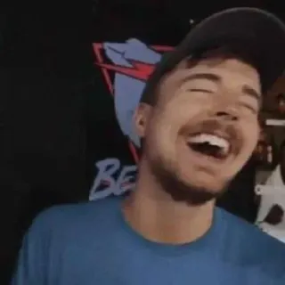 🌟 16d65b23 MrBeast youtuber, celebridad, mrbeast, riendo, feliz, meme telegram sticker