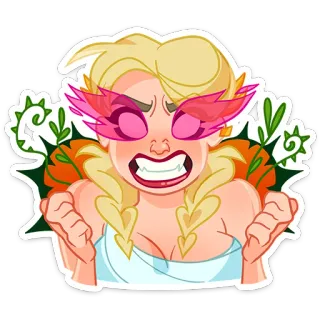 🤬 5f9c1456 marah, geram, kesal, karakter, ilustrasi, kartun, pirang telegram sticker