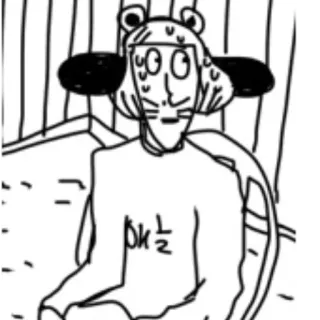 😰 e6029646 ok ½ ภาพประกอบ, การ์ตูน, ภาพวาด, ภาพสเก็ตช์, ภาพเหมือน telegram sticker