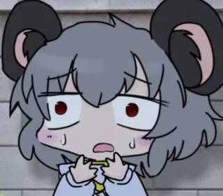 😰 24027578 anime, mouse, cartoon, kawaii, cute, character telegram sticker