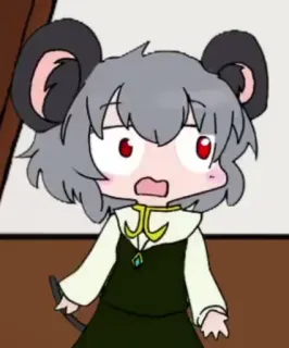 😨 26ca6e66 anime, mouse, cartoon, character, animal telegram sticker