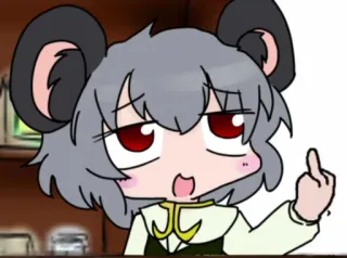 🖕 308733d8 anime, cartoon, mouse, middle finger, offensive telegram sticker