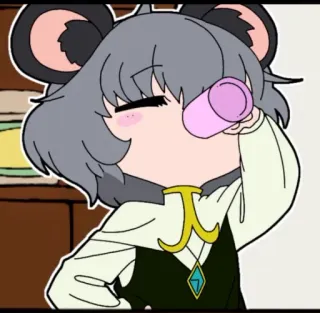 🥃 3889f7a5 anime, cartoon, animal, mouse, cute telegram sticker