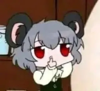 👃 9548f3e7 anime, character, middle finger, gesture telegram sticker