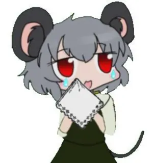 😭 de58aaff anime, mouse, crying, cartoon telegram sticker