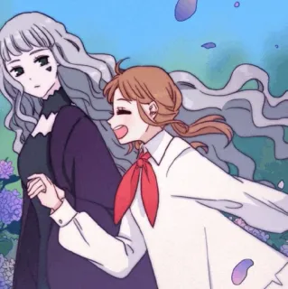 🍷 ef7d099b anime, tình bạn, cô gái, dễ thương, hạnh phúc, hình minh họa telegram sticker