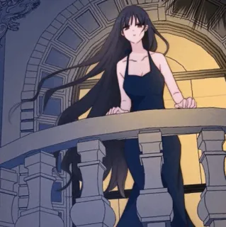 🌙 f9c85f6a Anime, Phụ nữ, Váy, Tóc dài, Manga telegram sticker