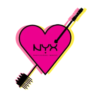 💘 c6532fd8 NYX PROFESSIONAL MAKEUP NYX, maquiagem, cosméticos, coração, beleza whatsapp sticker
