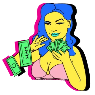 💃 f45a556a NYX PROFESSIONAL MAKEUP maquiagem, dinheiro, nyx, cosméticos, desenho animado whatsapp sticker