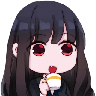 ☕️ 9fb69182 อนิเมะ, คาวาอิ, น่ารัก, ผู้หญิง, ชา, กาแฟ telegram sticker