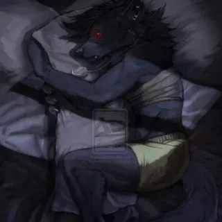 😴 2cabedfc Anthro, Furry, Tidur, Serigala, Pakaian dalam, Bantal, Tempat tidur whatsapp sticker