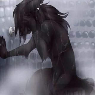 🤣 66f4a55d Furry, Sedih, Mandi, Anthro, Hujan, Menangis whatsapp sticker