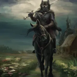 ♿ 8b2186dd serigala, pedang, kuda, fantasi, pejuang, petualangan, abad pertengahan whatsapp sticker