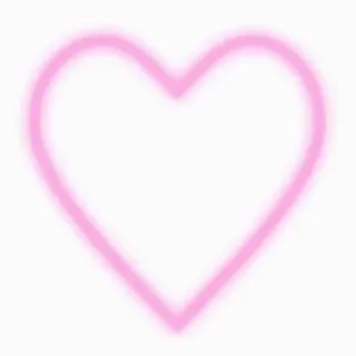 💗 181ac263 หัวใจ, ความรัก, สีชมพู, สัญลักษณ์, โครงร่าง telegram sticker