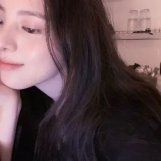 🍎 4d492c8f mujer, retrato, cara, belleza, asiática telegram sticker