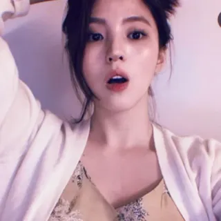 🍎 a67b0911 mujer, retrato, selfie, persona, coreana, bonita, chica telegram sticker