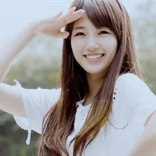 🌸 aea8ed89 여자, 소녀, 미소, 경례, 아시아인, 아름다운, 초상화 telegram sticker