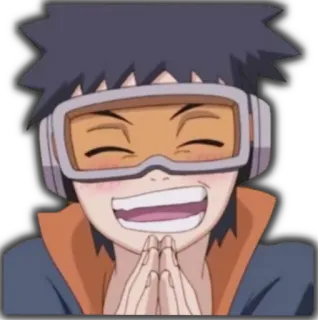 🤗 15325dc4 Obito Uchiha Naruto animé, personnage, manga, souriant telegram sticker