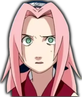 🤨 57377f14 Sakura Naruto Anime, Sakura Haruno, Naruto, Choqué, Personnage telegram sticker