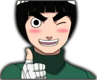 👍 fbb7aa00 Rock Lee Naruto Rock Lee, Naruto, animé, manga, pouce levé telegram sticker