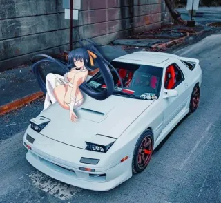 💒 342da85b anime, auto, mazda, rx7, aufkleber, tuning telegram sticker
