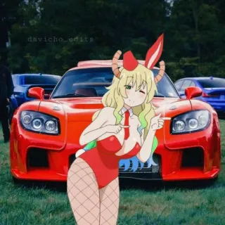 ❣ 8d3f65e4 davicho_edits Anime, Mädchen, Auto, Bunny Girl, Fanart telegram sticker