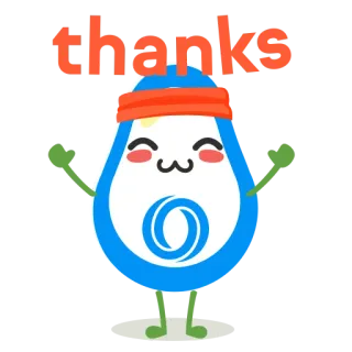 👌 15a41668 thanks 귀여운, 카와이, 만화, 블롭, 이모티콘 telegram sticker