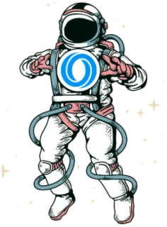 🙏 477fa590 Astronaut, Weltraum, Anzug, Cartoon, Erkundung telegram sticker