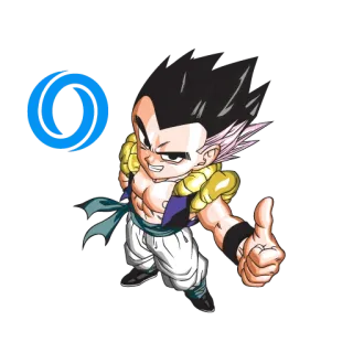 👍 11adea6b Gotenks 动漫, 龙珠Z, 悟天克斯, 点赞, 贴纸 telegram sticker