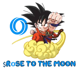 🚀 f7fa6ded Goku $ ROSE TO THE MOON 悟空, 动漫, 七龙珠, 龙珠Z, 卡通 telegram sticker